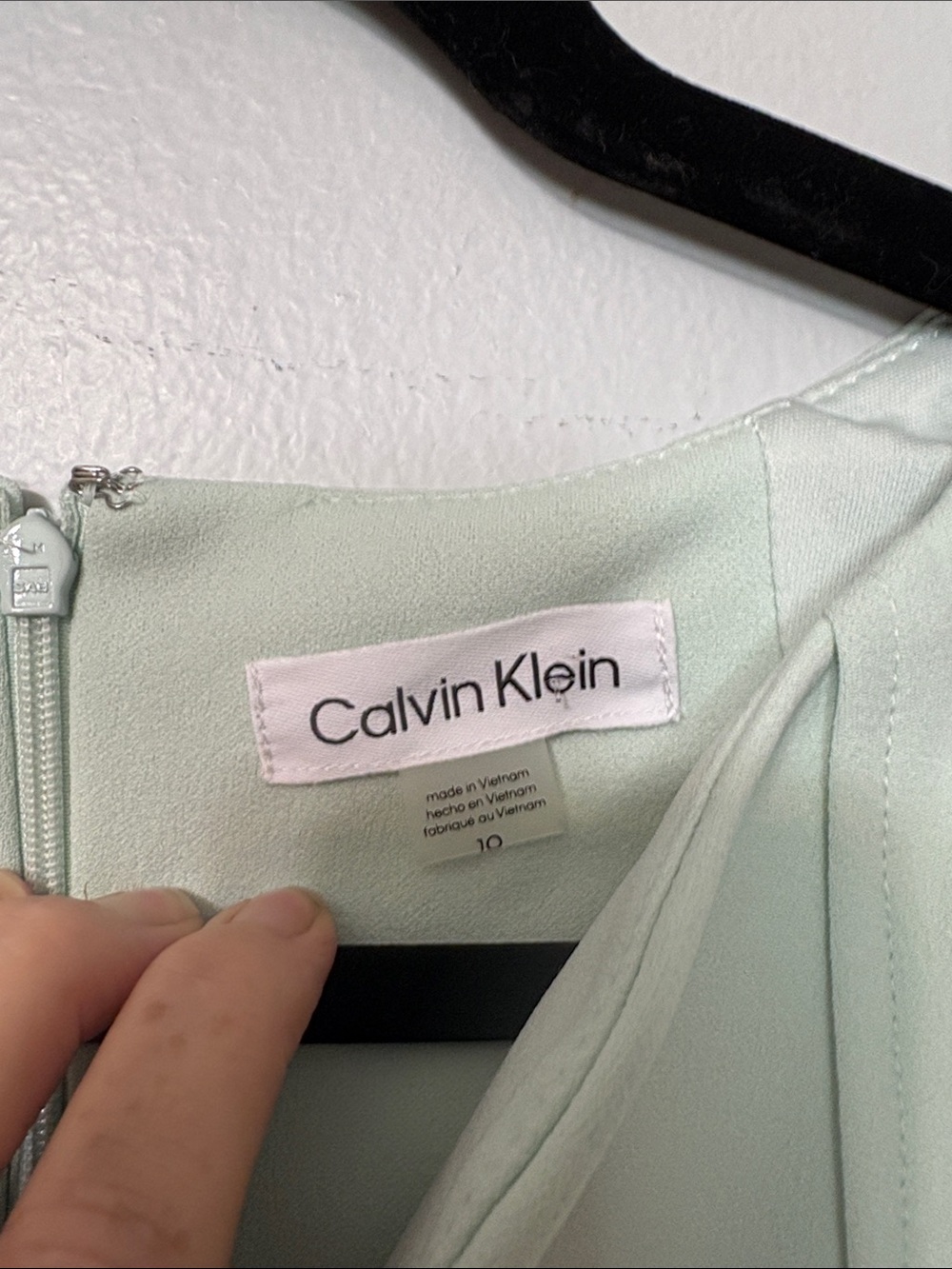 NWT Calvin Klein Mint Green Fit & Flare Midi Dress Size 10 - Picture 3 of 7